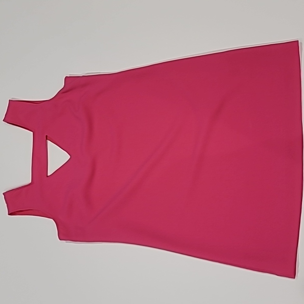 Banana Republic Hot Pink Peek a Boo Sleeveless Pullover Shift Dress 6 - Picture 3 of 9